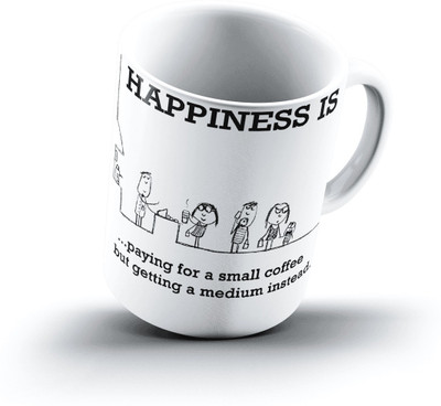 

Ucard Happiness Is2264 Bone China, Ceramic, Porcelain Mug(325 ml)