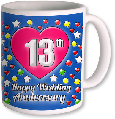 

PhotogiftsIndia Gifts For 13th Wedding Anniversary Coffee Ceramic Mug(350 ml), White
