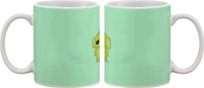 

Artifa Green Teddy Bear Porcelain, Ceramic Mug(350 ml), Multicolor