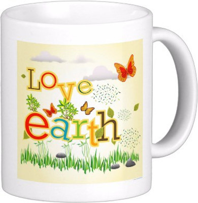 

Exoctic Silver Save The Earth E024 Ceramic Mug(300 ml), Multicolor