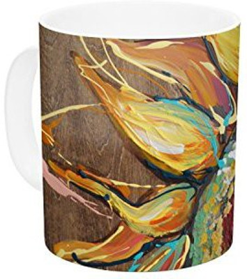 

Kess InHouse InHouse Brienne Jepkema Sunflower Yellow Flower Ceramic Coffee, 11 oz, Multicolor Ceramic Mug(60 ml)