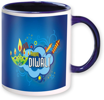 

Heyworlds happy diwali gifts 02 Ceramic Mug(325 ml), Multicolor