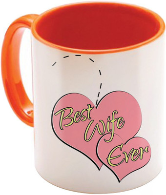 

SKY TRENDS Wonderful & Best Valentine Orange Gift For GirlFriend,Boyfriend,Husband,Wife,Friend Design Cod 103 Ceramic Mug(325 ml)