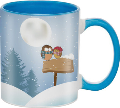 

SKY TRENDS Great Romantic Love Best Gifts For Valentine Day For Girlfriend Boyfriend Fiance Wife Husband, Anniversary,Christmas, Design 084 Ceramic Mug(325 ml), Blue