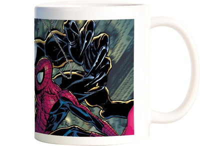

Rangeele Inkers Spiderman and venom fight Ceramic Mug(300 ml), Multicolor