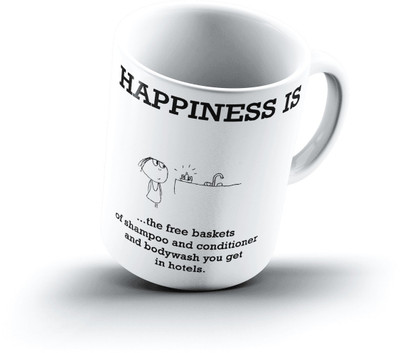 

Ucard Happiness Is2244 Bone China, Ceramic, Porcelain Mug(325 ml)