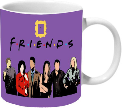 

Mooch Wale Friends At The Door Ceramic Mug(325 ml), Multicolor
