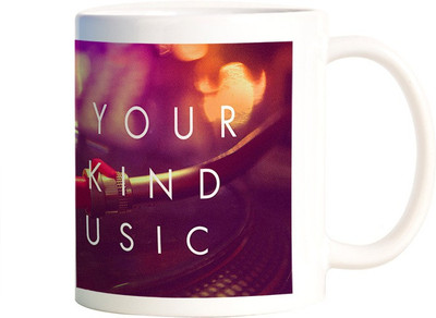 

Rangeele Inkers Make Your Music Ceramic Mug(300 ml), Multicolor