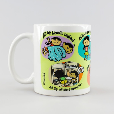 

Chumbak Brother Sister Ceramic Mug, Multicolor