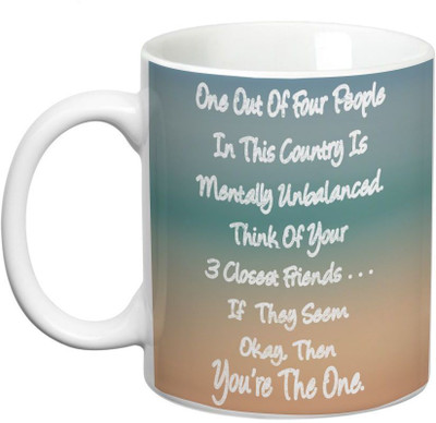 

Prithish You're The One Ceramic Mug(330 ml), Multicolor
