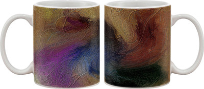 

Artifa Abstract Sand Design Porcelain, Ceramic Mug(350 ml), Multicolor