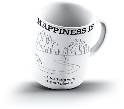 

Ucard Happiness Is2027 Bone China, Ceramic, Porcelain Mug(325 ml)