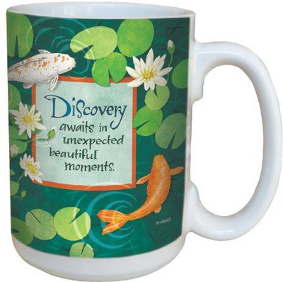 

Tree-Free Greetings Greetings lm43462 Zen Koi Discovery by Robin Pickens Ceramic with Full-Sized Handle, 15-Ounce Ceramic Mug(60 ml), Multicolor