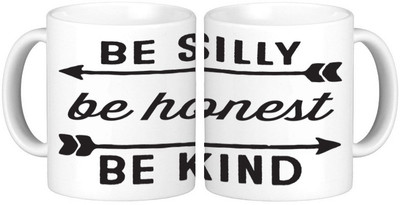 

Shopmillions Be Silly Be Honest Ceramic Mug(300 ml)