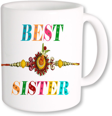 

PhotogiftsIndia To Best Sister Ceramic Mug(325 ml), Multicolor