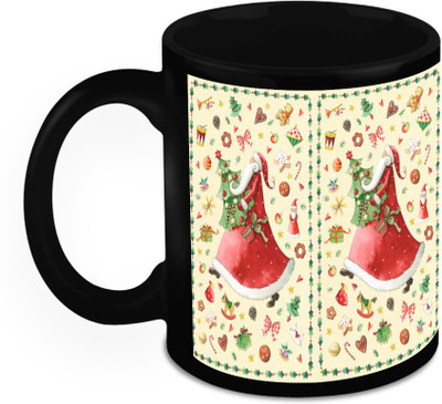 

Homesogood Happy Santa Claus Ceramic Mug(325 ml)