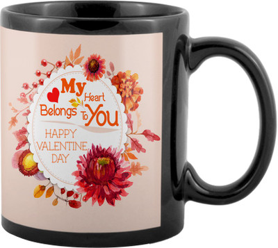 

SKY TRENDS Valentine Gifts For Special Girlfriend,Boyfriend,Wife,Husband,design 40 Ceramic Mug(325 ml), Black
