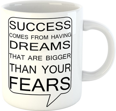 

Deeher Gifts motivational quotes design -3 Ceramic Mug(330 ml), Multicolor
