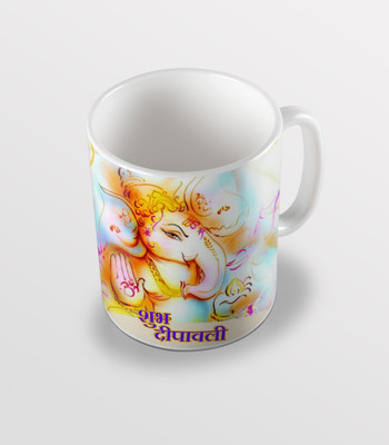 

SKY TRENDS sky trends # D033 diwali gift set Ceramic Mug(325 ml), White