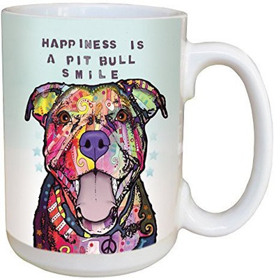 

Tree-Free Greetings Greetings 46204 Dean Russo PB Smile Ceramic with Full-Sized Handle, 15-Ounce Ceramic Mug(60 ml), Multicolor