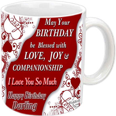

Raj Laxmi cute heart lover b'day white mug Ceramic Mug(350 ml)