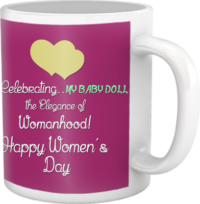 46% OFF on TIED RIBBONS Celebrating My Baby Doll Women'S Day Coffee Ceramic Coffee Mug(350 ml)