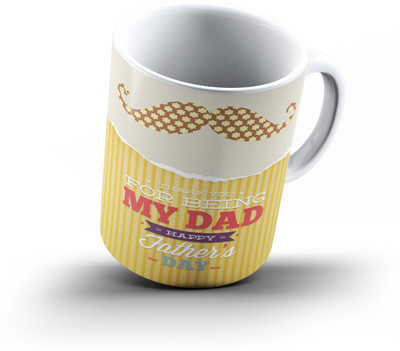 

Ucard Fathers Day502 Bone China, Ceramic, Porcelain Mug(325 ml), Multicolor