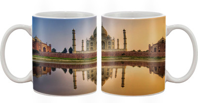 

Artifa Taj Mahal India Porcelain, Ceramic Mug(350 ml), Multicolor