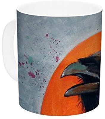 

Kess InHouse InHouse Lydia Martin Raven Sun Ceramic Coffee, 11 oz, Multicolor Ceramic Mug(60 ml)