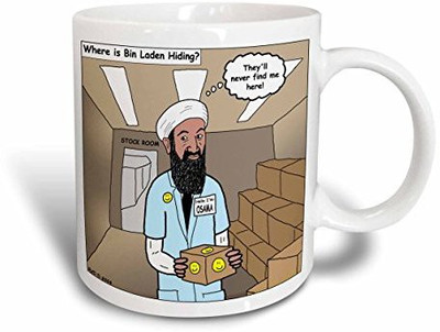 

3dRose Osama Bin Laden Hiding Place Ceramic, 11 oz, White Ceramic Mug(60 ml), Multicolor