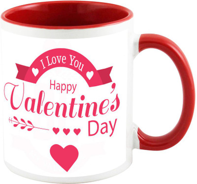 

AllUPrints Always Be My Valentine Red Ceramic Mug(325 ml)