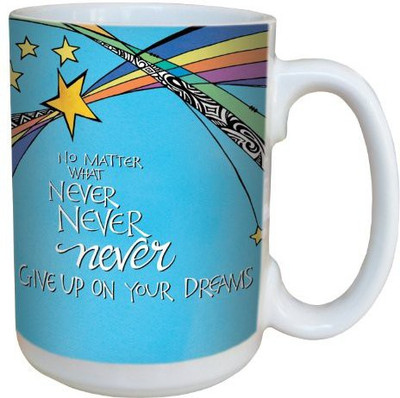 

Tree-Free Greetings Greetings lm43959 Never Never by Joanne Fink Ceramic with Full-Sized Handle, 15-Ounce Ceramic Mug(60 ml), Multicolor