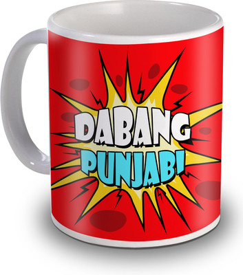 

SKY TRENDS Dabang Punjabi Funny Ceramic Ceramic Mug(350 ml), White