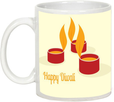 

AllUPrints Gifts For Deepawali - Diwali A Festival Full Of Sweet Memories Ceramic Mug(325 ml), White