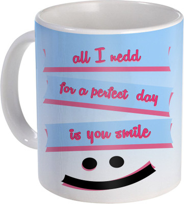 

SKY TRENDS Can't Help Falling in Love mug Best Gift for Valentine's Day, Her, Girlfriend,boy friend,husband, Wife,Birthday, Anniversary,Christmas or Any Holidays Design 056 Ceramic Mug(320 ml), Blue;white