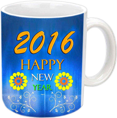 

Raj Laxmi Beautiful flower white Ceramic Mug(350 ml)