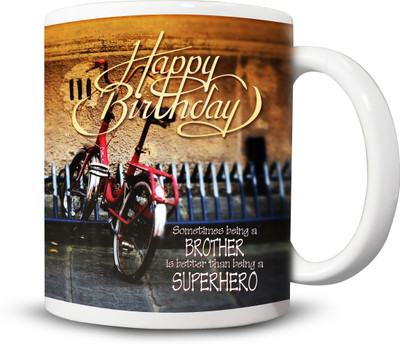 

Ackme Design Brother Birthday Super hero, Coffees Ceramic Mug(325 ml), Multicolor