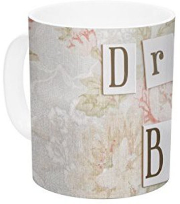 

Kess InHouse InHouse Debbra Obertanec Dream Big Quote Floral Ceramic Coffee, 11 oz, Multicolor Ceramic Mug(60 ml)