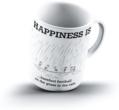 

Ucard Happiness Is1744 Bone China, Ceramic, Porcelain Mug(325 ml), Multicolor