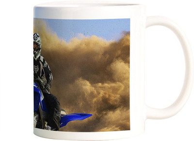 

Rangeele Inkers Dirt Ride Ceramic Mug(300 ml), Multicolor