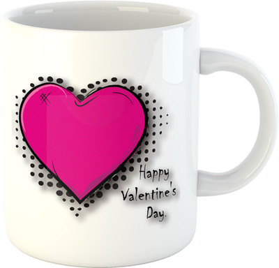 

Deeher Gifts Happy valentine's day design 3 Ceramic Mug(330 ml), Multicolor