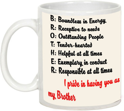 

AllUPrints Gift For Rakhi - For You Brother Ceramic Mug(325 ml), White