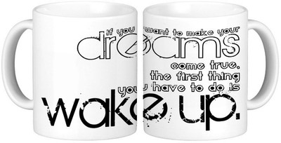 

Shopmillions Dreams Come True Ceramic Mug(300 ml), White