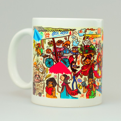 

Chumbak Bazaar Ceramic Mug, Multicolor