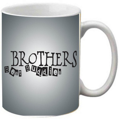 

Maison N Mode Brothers Coffee Ceramic Mug(330 ml), Multicolor