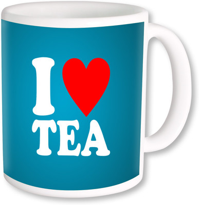 PhotogiftsIndia I Love Tea 05 Ceramic Mug(325 ml), Multicolor