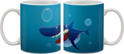 

Artifa Funny Shark Art Porcelain, Ceramic Mug(350 ml), Multicolor