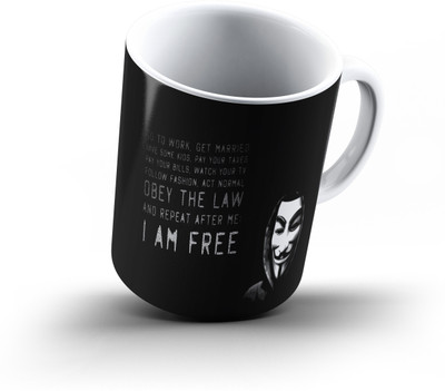 

Ucard V For Vendetta904 Bone China, Ceramic, Porcelain Mug(325 ml), Multicolor