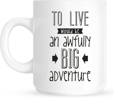 

HuppmeGift Adventure Lover White Ceramic Mug(350 ml)
