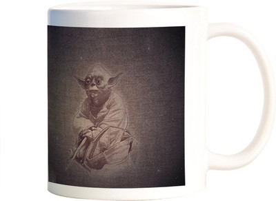 

Rangeele Inkers Star Wars Yoda canvas art Ceramic Mug(300 ml), Multicolor